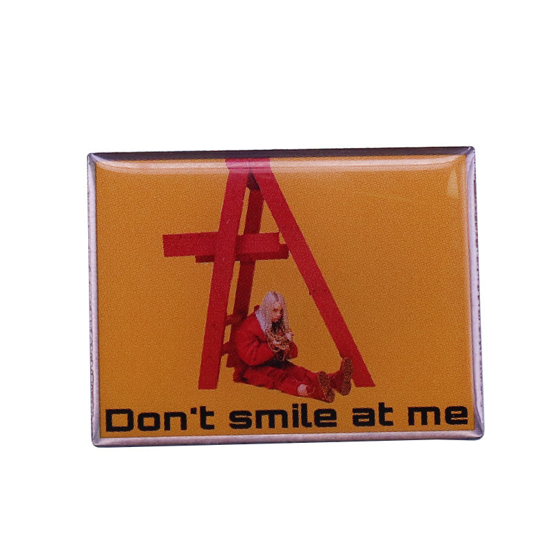 Billie Alish "Don't laugh at me" brooch music album cover inspiration badge