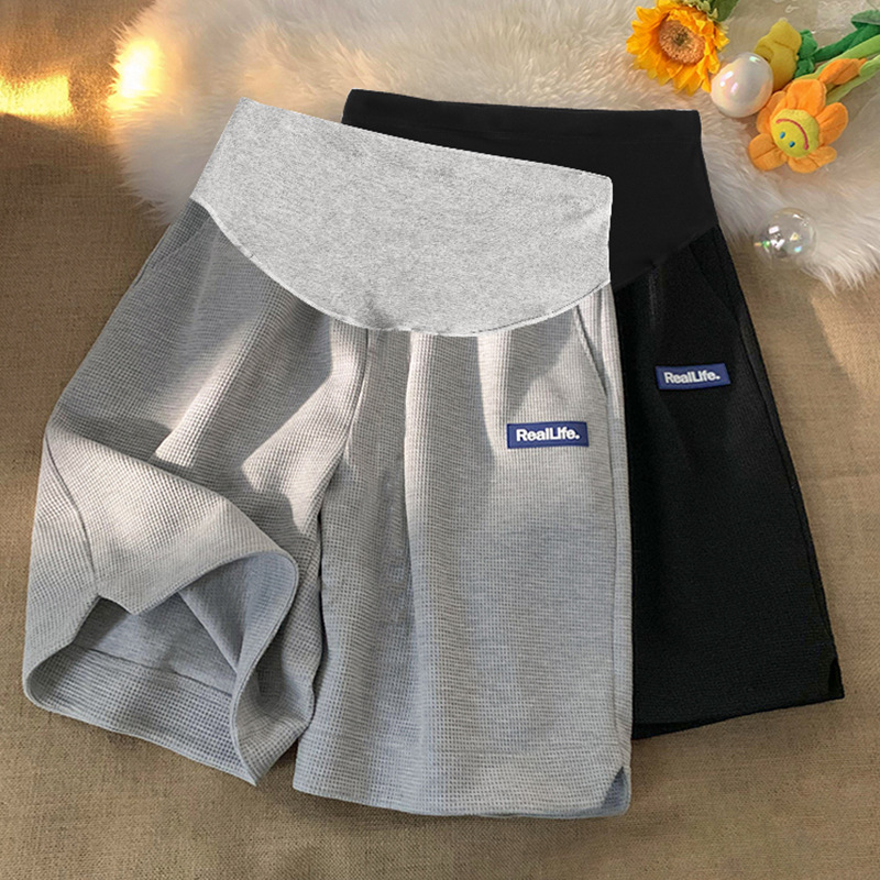 Pregnant women's shorts summer wear casual straight loose breathable thin sports pants summer belly support pants pregnant women's pants