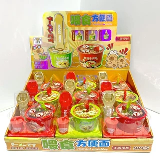 新款创意方便面喂食玩具套装过家家仿真泡面投喂解压神器儿童玩具