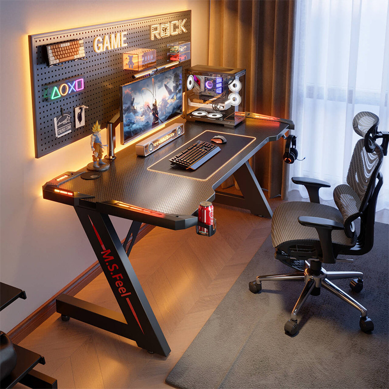 Carbon Fiber Gaming Table Home Desktop Computer Table Bedroom Desk Gaming Room Gaming Table Can Hold Host Workbench Carbon Fiber Gaming Table Home Desktop Computer Table Bedroom Desk Gaming Room Gaming Table Can Hold Host Workbench