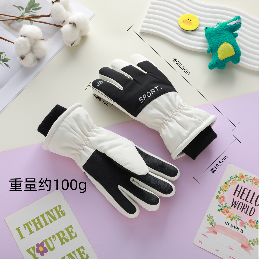 Guantes calientes para niños resistentes al frío en invierno, guantes de esquí al aire libre a prueba de viento, ciclismo a prueba de agua para niños y niñas