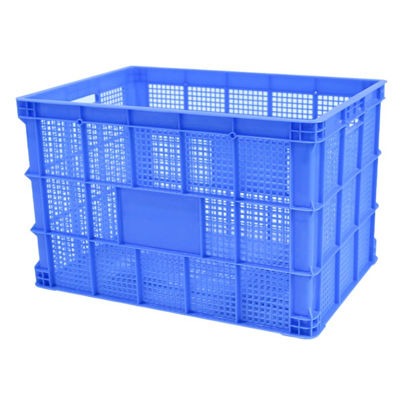 Cesta de plástico de frutas y verduras gran rectangular engrosada caja de facturación con ruedas logística caja de almacenamiento de tránsito image 1