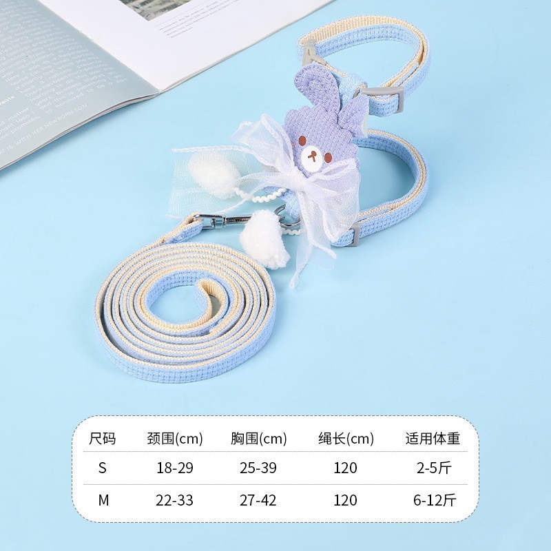 Kit de cuerda de tracción para gatos ajustable I-shaped cat chain correa de pecho para gatos para salir al por mayor artículos de mascotas especiales