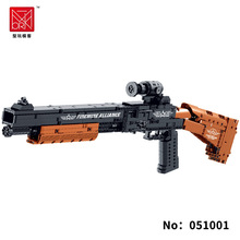 模客积木枪051005 小颗粒散弹98阻击拼装积木 儿童成人组装玩具