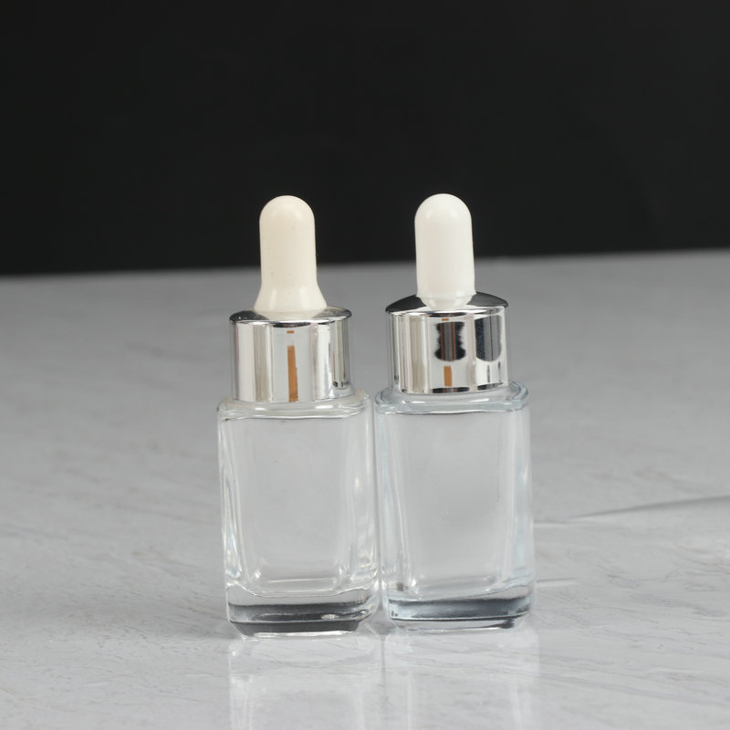 15ml厚底玻璃瓶精华液精油瓶厂家批发供应可印刷logo喷色按需生产
