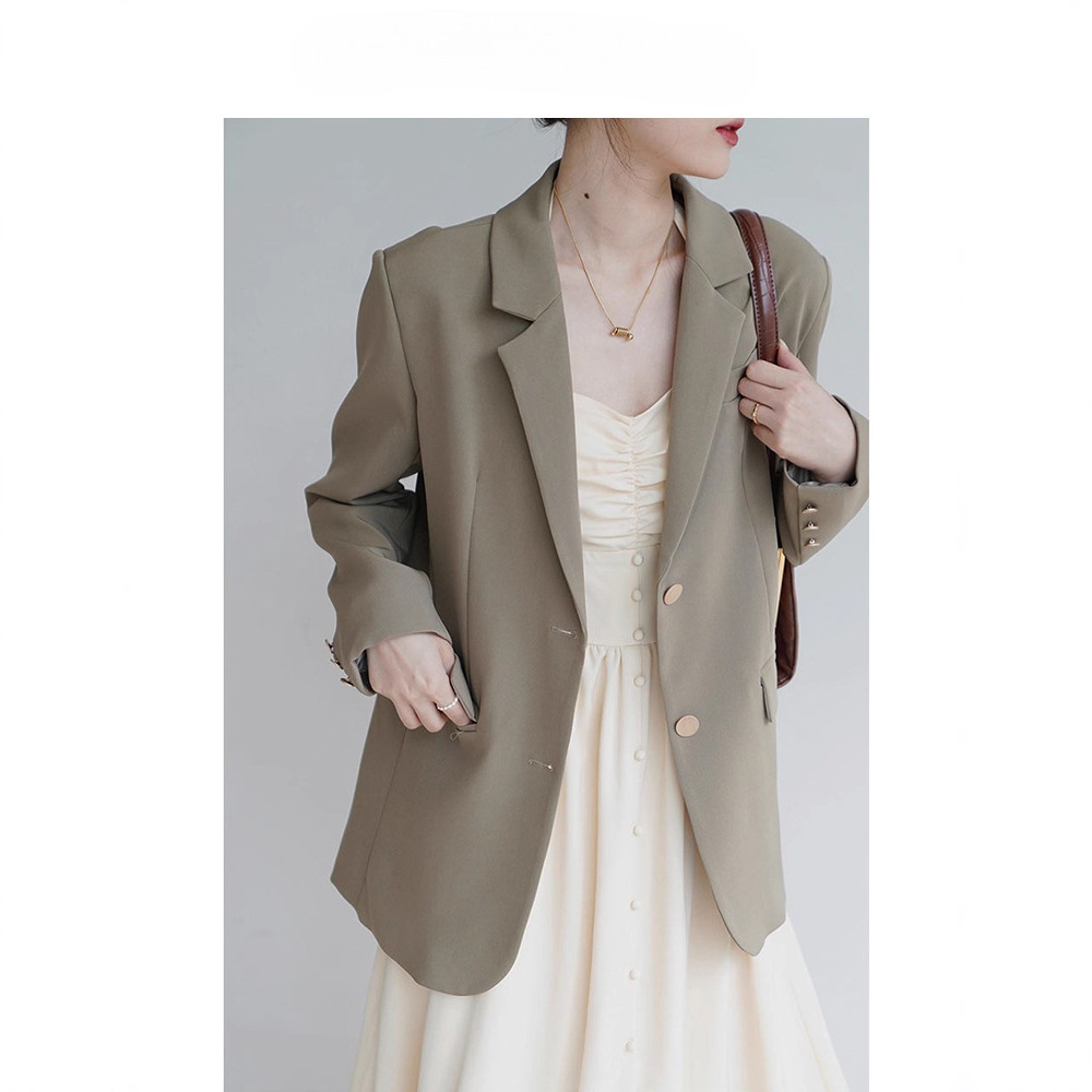 瞌睡兔镇店款！10W+复古正肩西装外套女2025春秋季休闲小个子西服