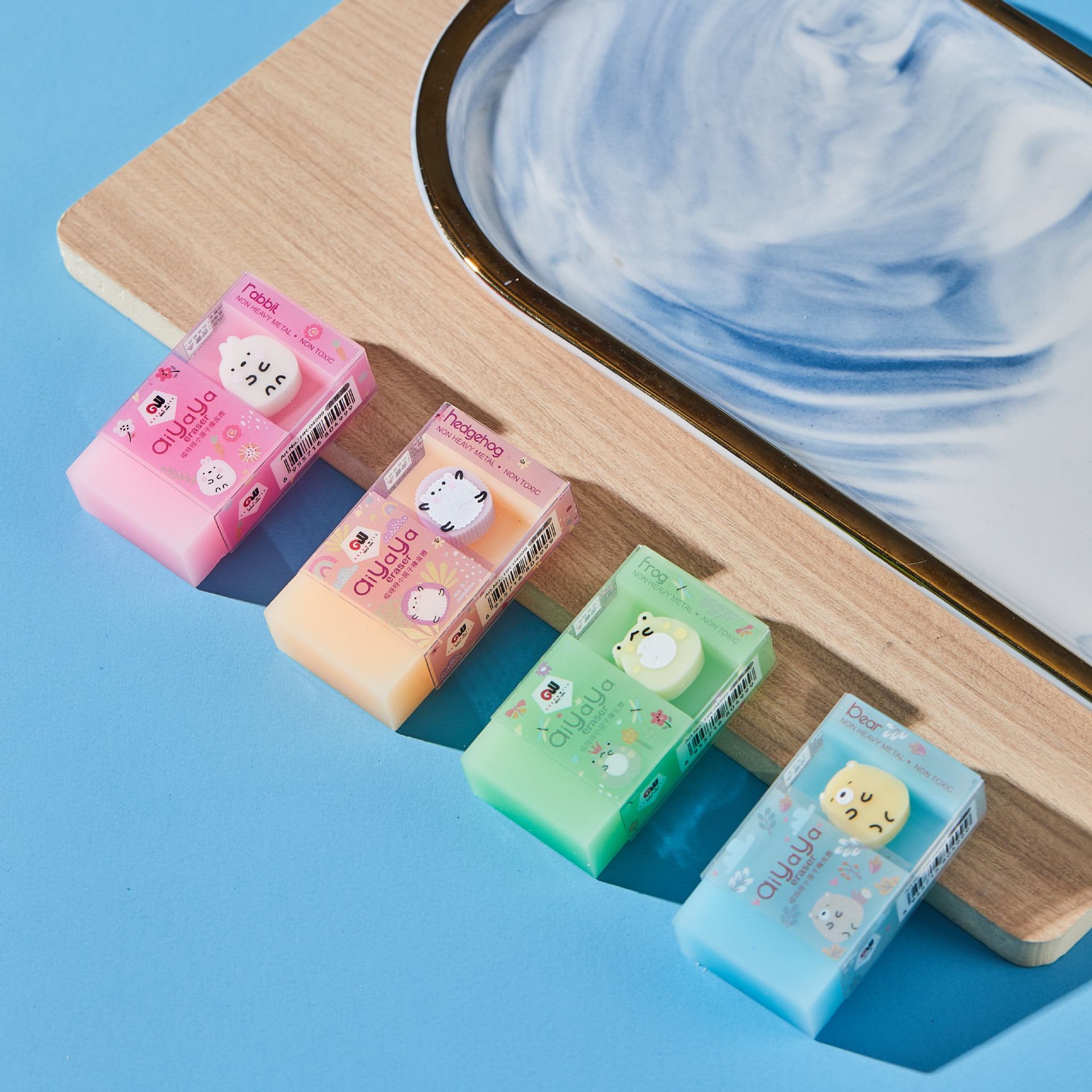 Borradores de PVC transparentes sin escamas sin marcas borradores para estudiantes borradores