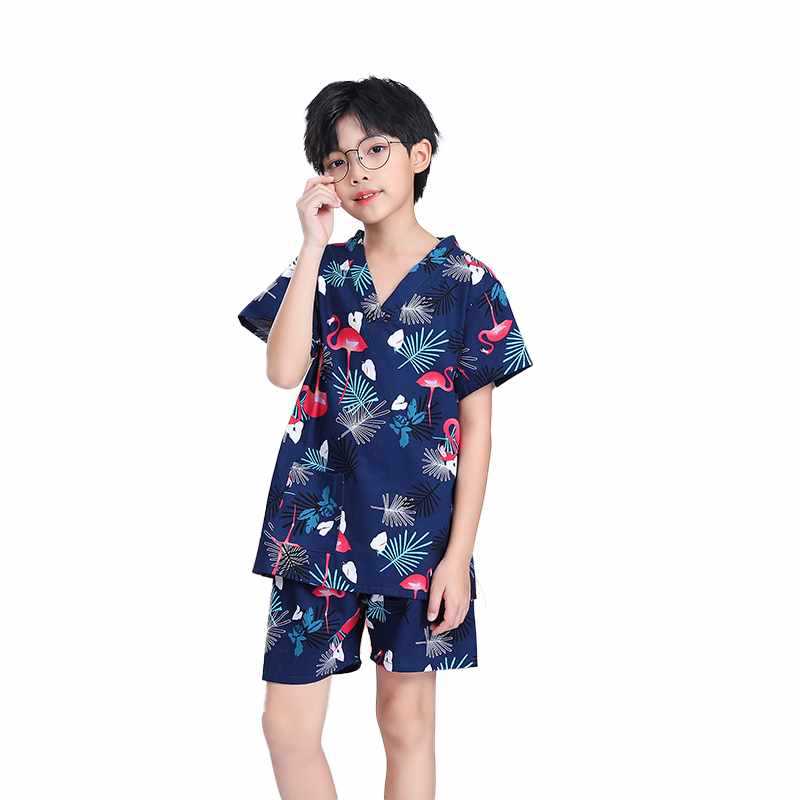 XF4O 어린이 땀 옷 남녀 발 목욕 마사지 옷 사우나 옷 어린이 목욕 치료 가게 클럽 목욕 가운 잠옷