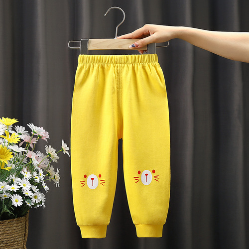  Casual Boys' and Girls' Leggings for Children, Long Pants for Babies and Toddlers, Sports Leggings for Infants and Toddlers, 0-6 Years, Spring and Autumn Leggings