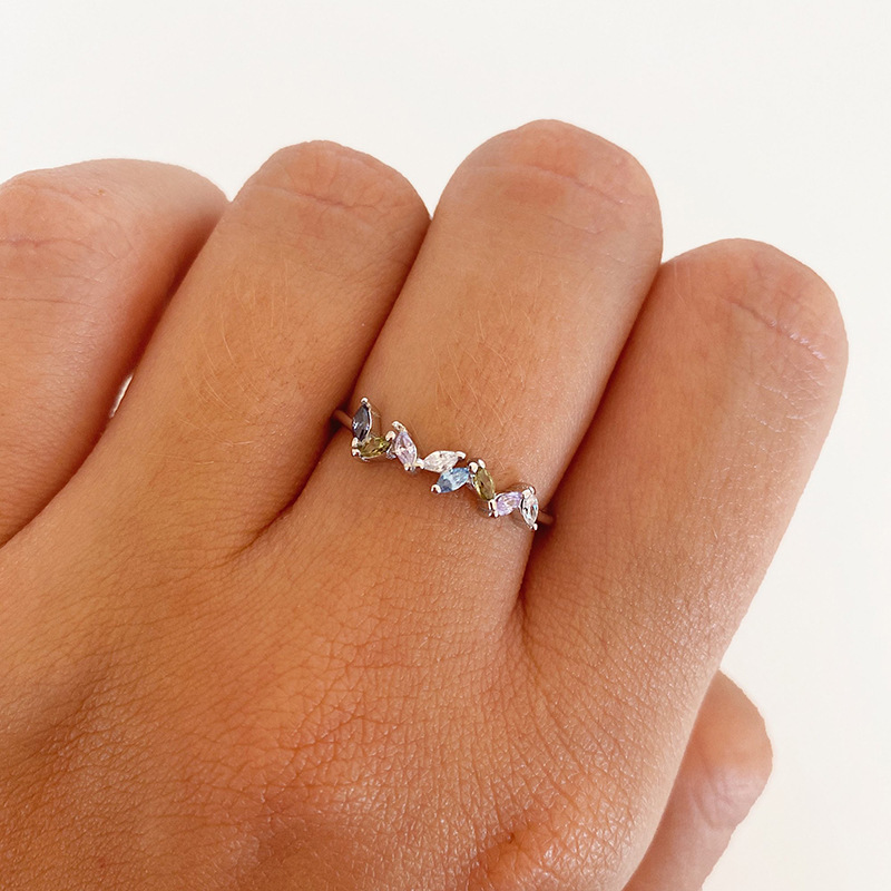 European and American Fashion Creative Butterfly Horse Dazzling Ring Cross-Border New Arrival 18K Re