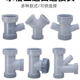 洗菜盆溢水管三通接头 厨房单水槽下水管配件洗碗池排水管三通