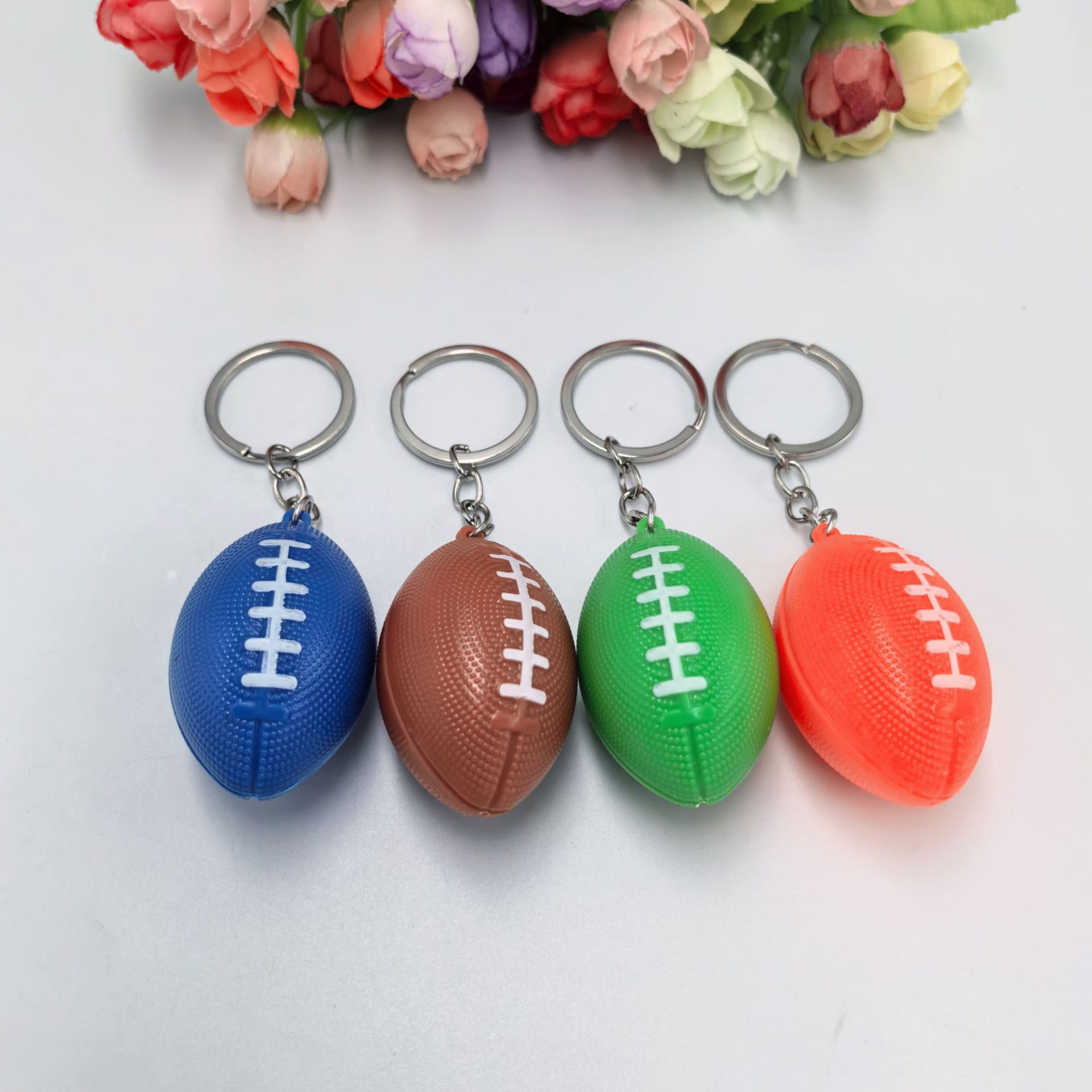 Mini simulación ABS de rugby llavero colgante deportivo colgante fan pequeño regalo suministro transfronterizo