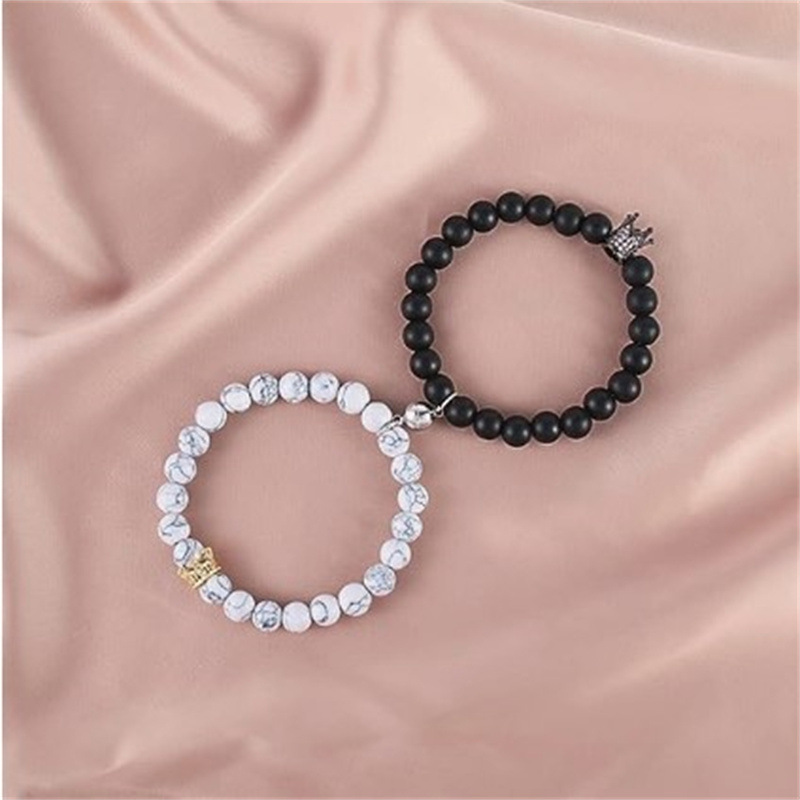 Simple Style Solid Color Natural Stone Beaded Bracelets display picture 5