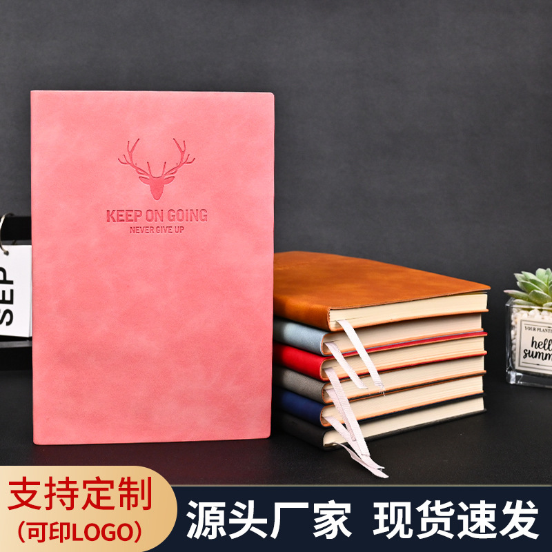 Cuaderno de negocios personalizado logotipo a5 cuaderno grueso de alto valor de la cara hebilla cuaderno de mano caja de regalo set al por mayor