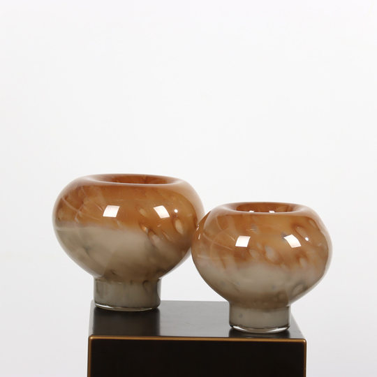 Middle Ancient Glaze Gradient Round Mushroom Tall Vase Ornaments Living Room Desktop Flowers Flower Model Room Decoration
