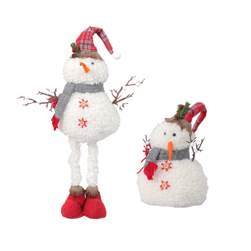 Pink Christmas Decorations Set - Fabric Santa Claus, Snowman, Reindeer Dolls For Tree, Window Display & Home Decor_voghion.com