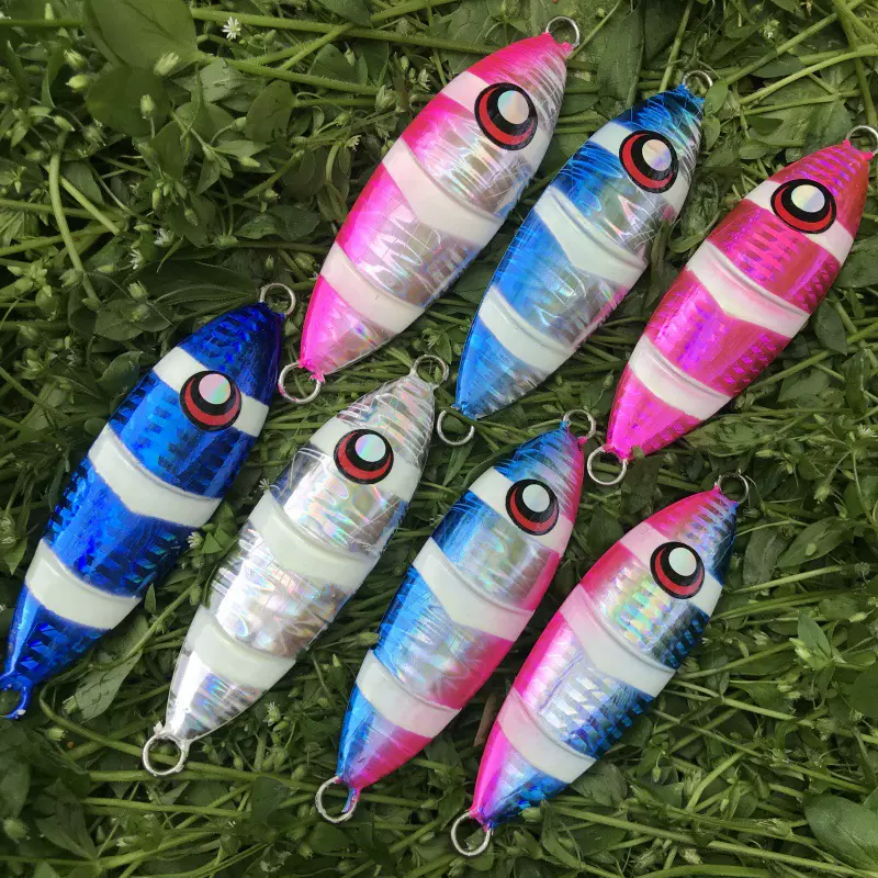 捡漏价夜光铁板路亚假饵150g/200克慢摇烫金南油海钓鱼饵渔具