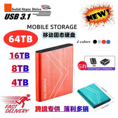 新しい国境を越えたモバイルハードディスク1T 2TB 4TB 8TB USB3.1外付け高速SSD TyPe-cインターフェイス