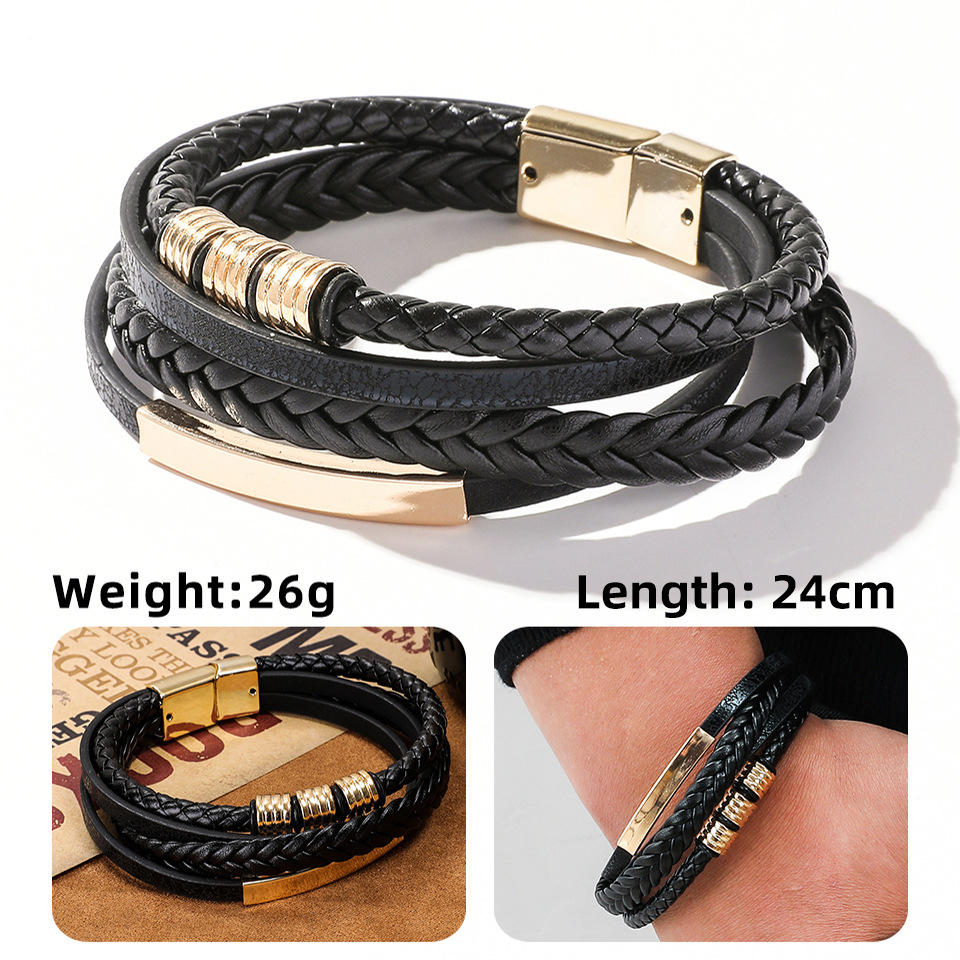 Fashion Geometric Pu Leather Unisex Bracelets display picture 6