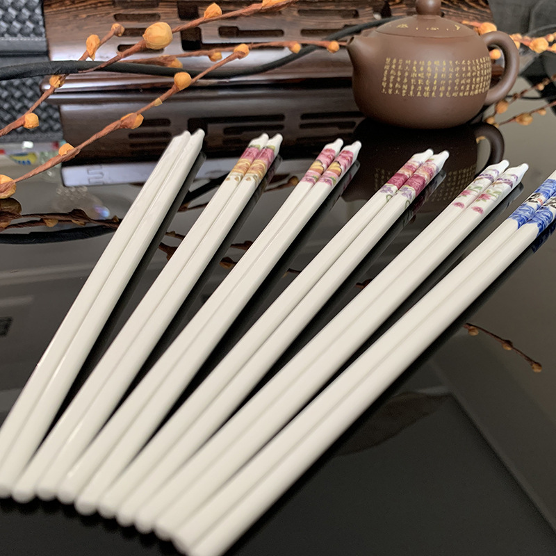 供应2件套 骨瓷筷子，会销，旅销 陶瓷礼品筷子可加logo