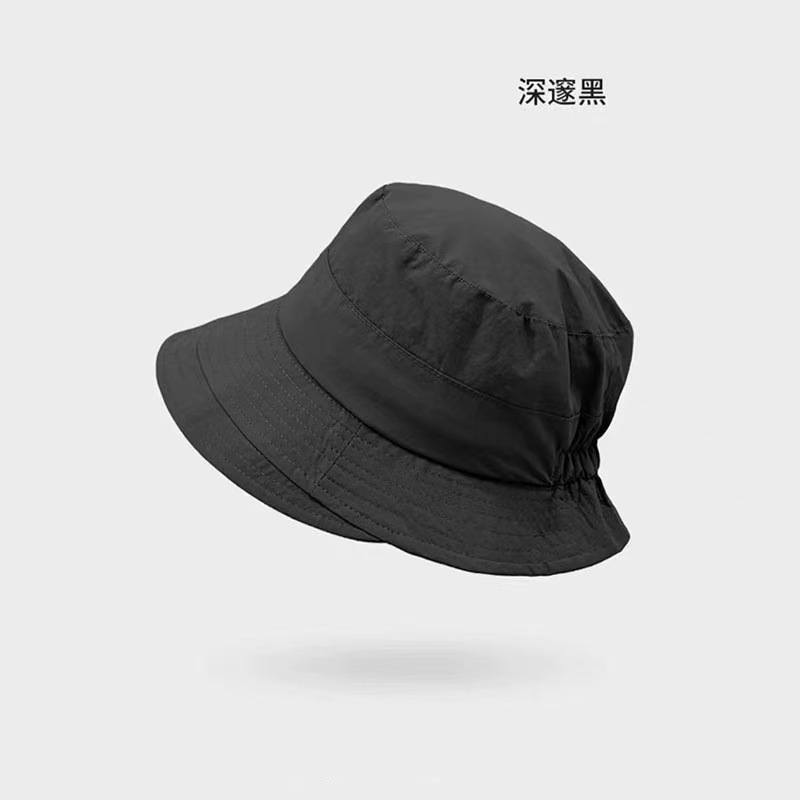 夏の日系百合漁師帽女性紫外線防止帽子純色女性モデルファッション大頭囲バケツ速乾|undefined