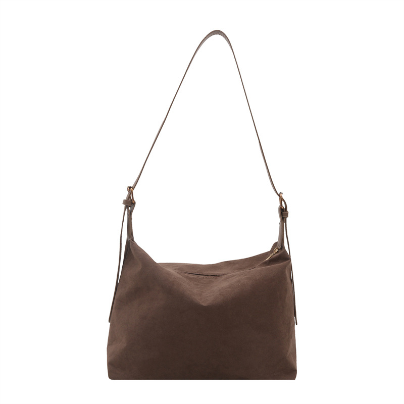 2025 primavera europea y americana estilo retro gaudón estilo de diseño de gran capacidad de viaje temperamento simple bolsas de hombro para mujeres