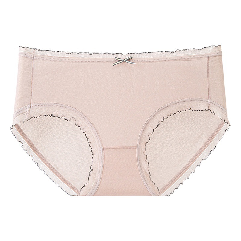 Verano de seda de hielo para mujer delgada cintura media sin costuras de secado rápido transpirable sexy translúcido cómodo malla triángulo pantalones cortos image 1