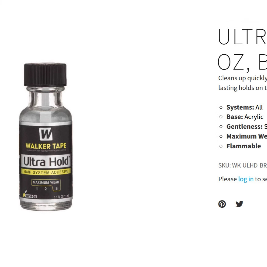 WALKER TAPE Peluca Pegamento Ultra Hold Peluca Pegamento Super pegajoso Walker Pegamento Impermeable