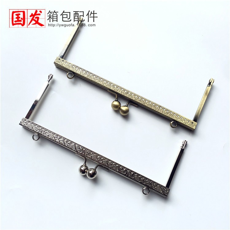 20Cm cuadrado flor convexa pie de barca golpea cabeza de oro, bronce, bolso de plata oro