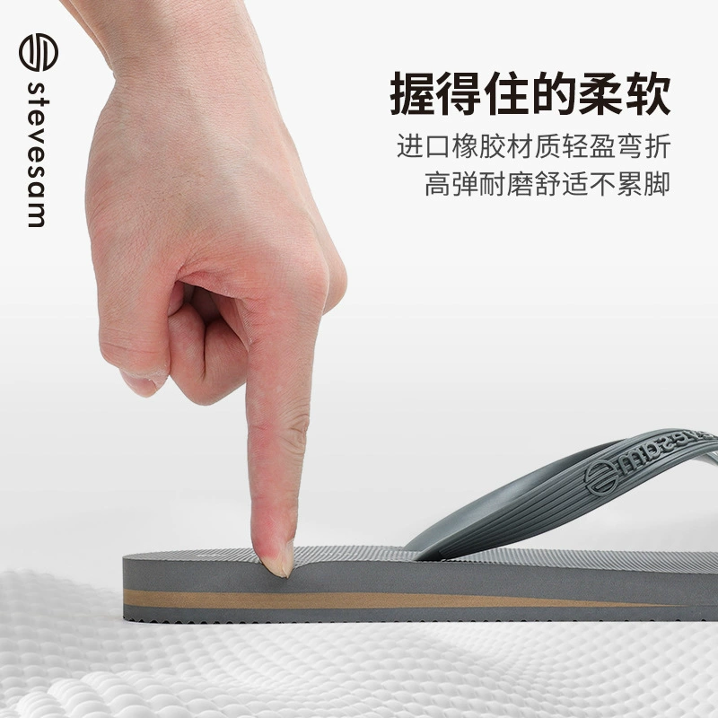 Non-slip rubber summer slippers, beach handheld flip flops, Amazon