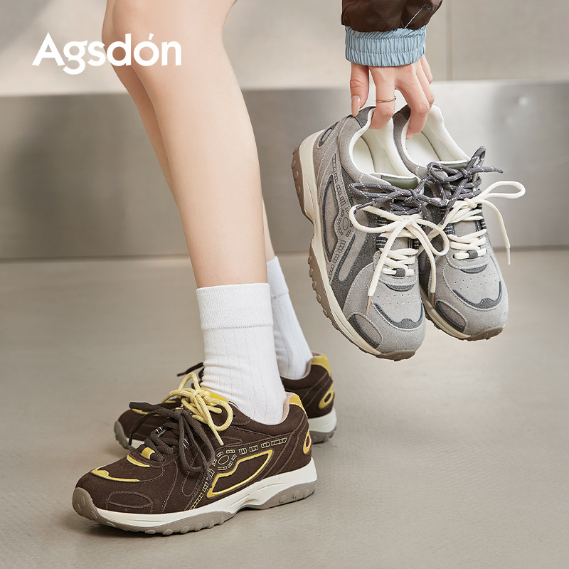 Zapatos de entrenamiento para mujeres 2025 nuevo estilo de otoño zapatos de estilo ligero Agan zapatos deportivos casuales retro