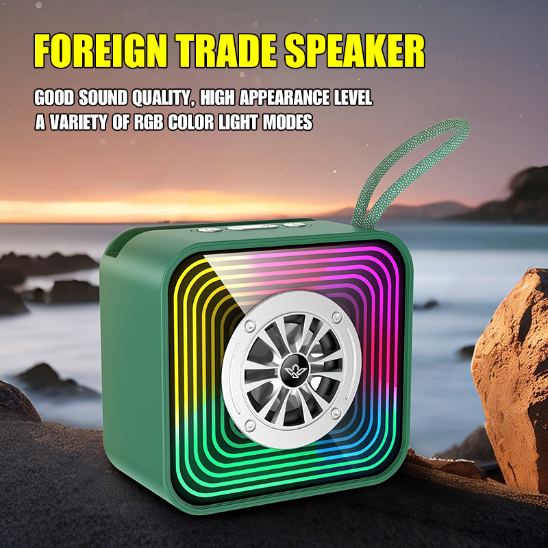 Mirror Abyss Lamp Bluetooth Speaker Portable Rgb Color Light Computer Desktop Gift Small Speaker Cash Collection Announcer