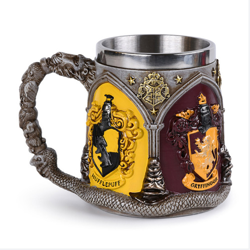 Four Colleges Stainless Steel Mug Fun Water Cup High Temperature Resistant Household Milk Cup Gift Pen Holder