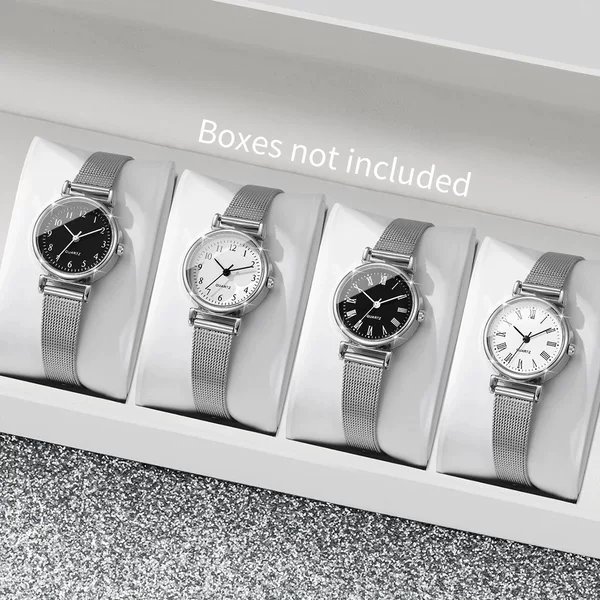 Cross-border best-selling women's watch, metal mesh strap, Korean-style simple and elegant quartz watch for students