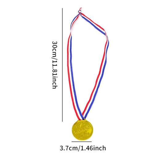 Amazon children plastic medal tag toy Golden Games medal copper silver toy party gift