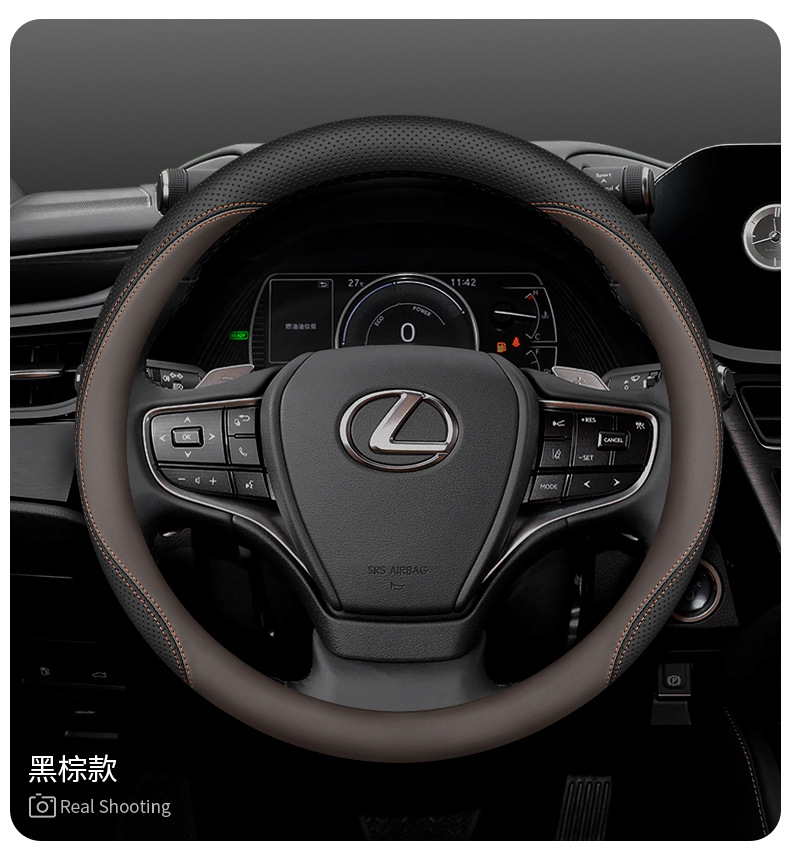 For Lexus steering wheel cover es200 es300h nx260 ct200 rx300 leather car handle cover