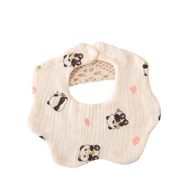 Children's cotton gauze breathable summer eating bib for new born