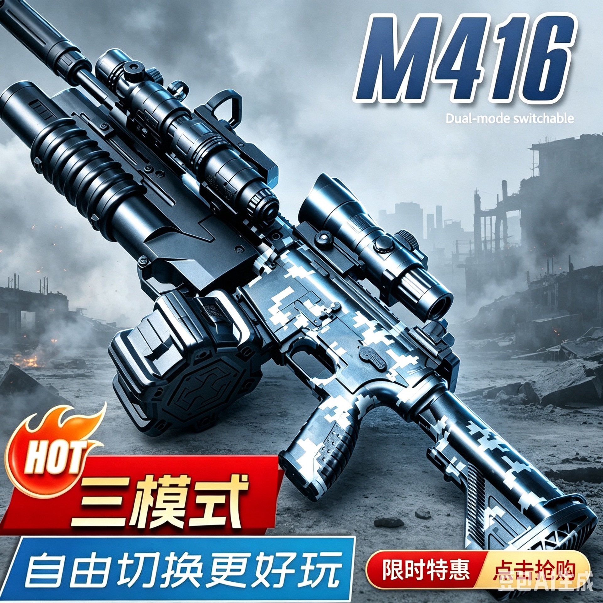 Electric toy, automatic children's gun for boys, soft bullet, automatic shooting, Birthday gift