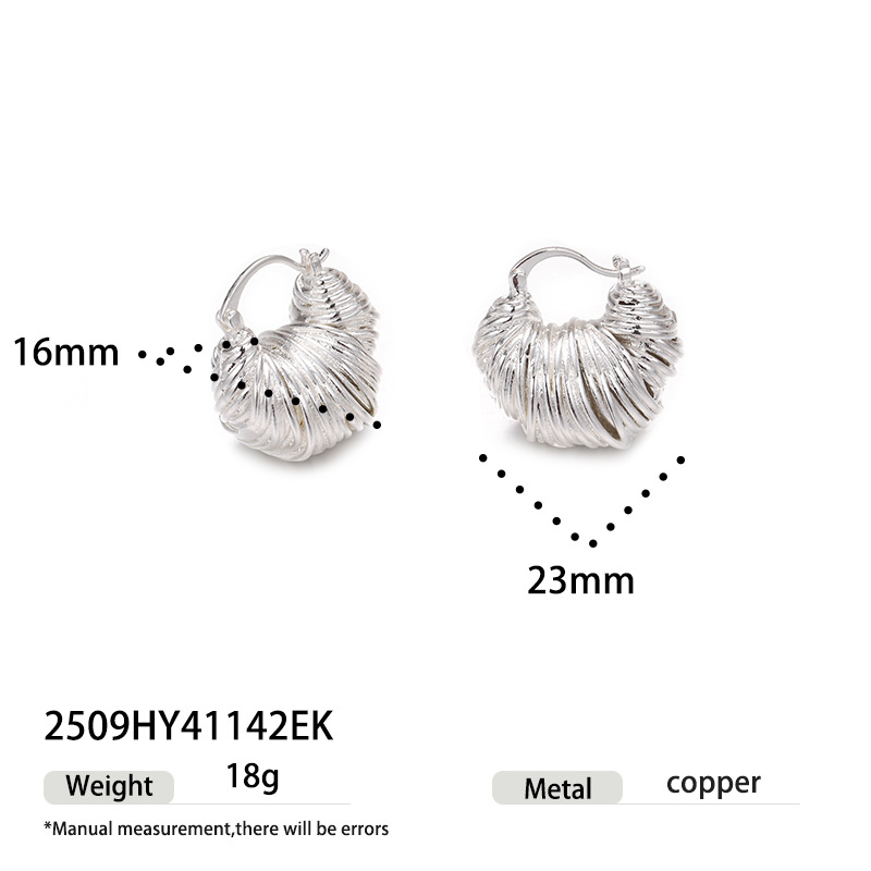 Red buey corn bolsas de auriculares lujosas nichos de alto nivel sensación francesa retro aretes de alambre de metal para mujeres al por mayor