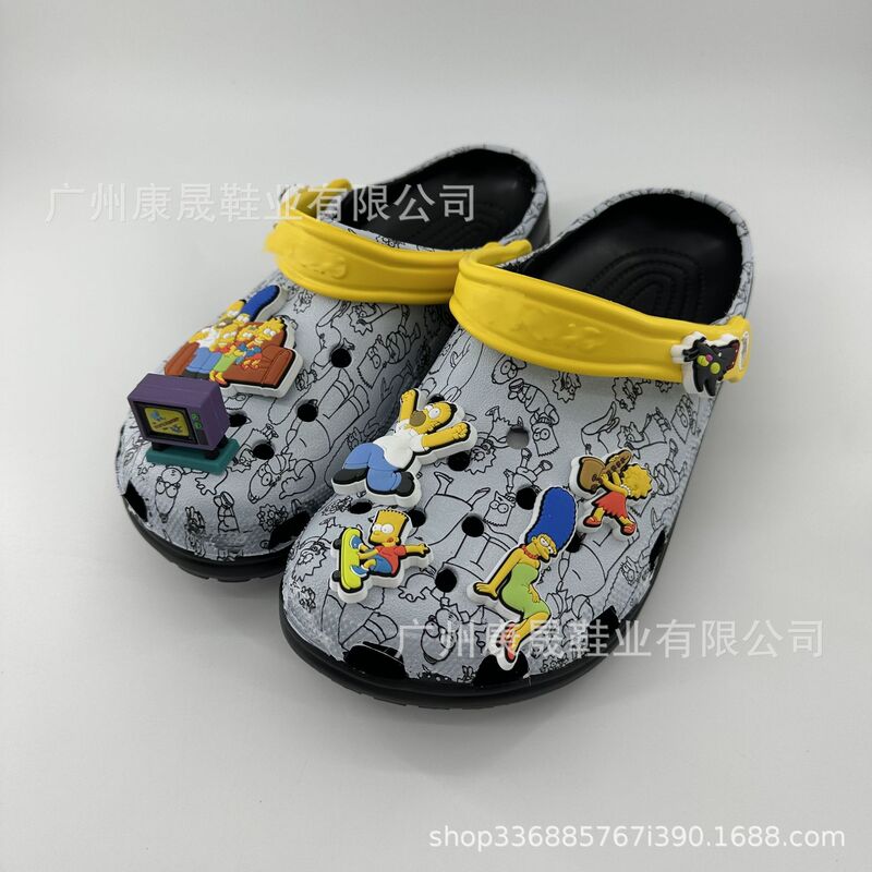 The Simpsons Co-Branded New Crocs Sandals and Slippers Made of Eva Material