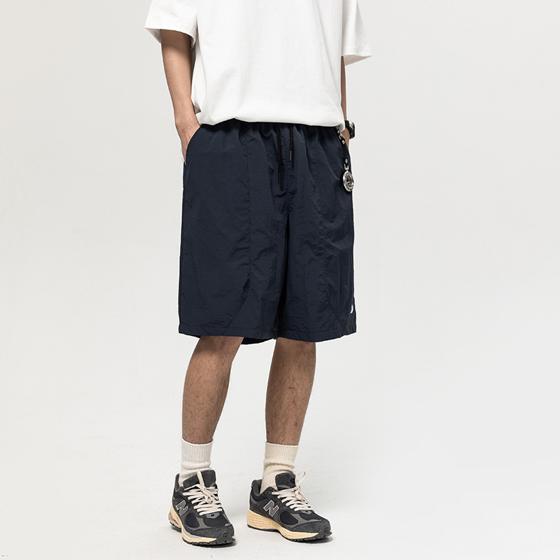 Nanxia Fashionable Sports Shorts for Men with Multiple Pockets, Waterproof Beach Shorts, Loose Casual Versatile Pants