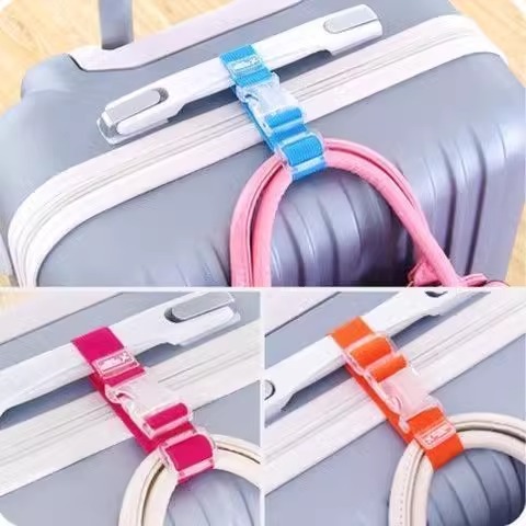External travel luggage bag hanger cross fixing strap hook backpack safety anti-loss clip travel case accessories
