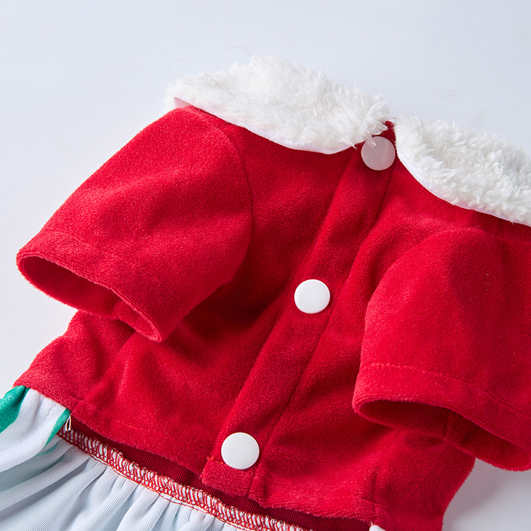 Kerstkostuum voor huisdieren: nieuwe feestelijke pluche hondenkleertjes voor kleine en middelgrote honden, herfst- en winterkleding voor huisdieren._voghion.com