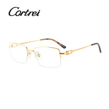 意大利眼镜纯钛卡地同款光学眼镜商务复古眼镜架潮流眼镜