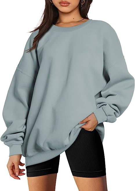 217g Weight Long Sleeve Sleeve Length Pullovers Placket Type Polyester Fabric Type Long Top Length Hoodie Tops Type Daily Occasion Round Neck Neckline Loose Fit Type Solid Color Pattern Winter, Spring, Autumn Season Women's Gender Streetwear Style Hoodies & Sweatshirts Long Sleeve Streetwear Solid Color 24
