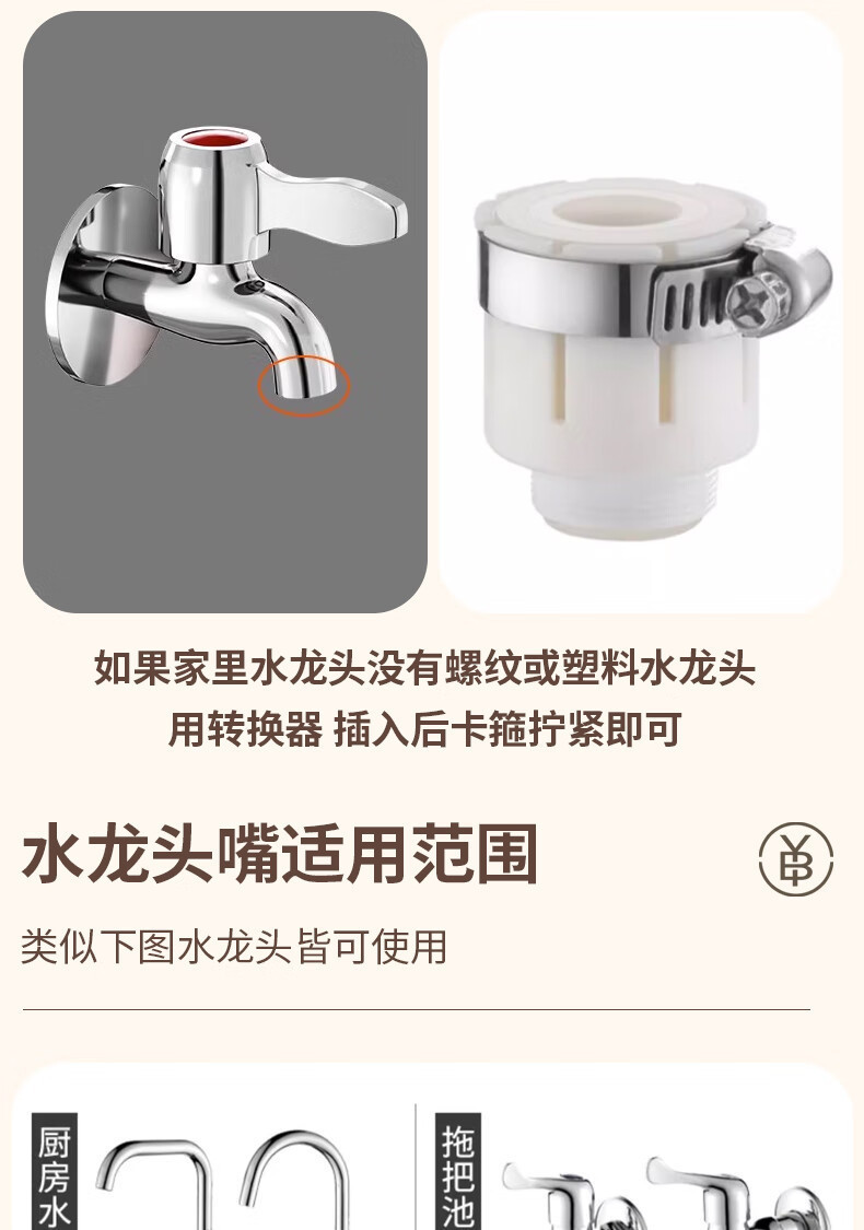 4-point extension pipe universal connection mop sink washing machine sanitary indirect water basin water pipe joint fixed showerhead pipe Item Picture
