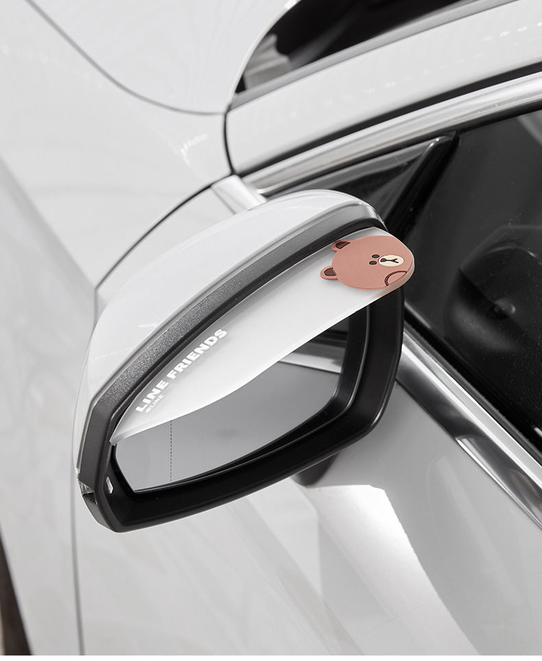 Cartoon Car Rearview Mirror Rain Shield, Car Window Rain Guard, Rainproof Interior Mirror, Reversing Mirror, Car Window Rain and Sun Shield