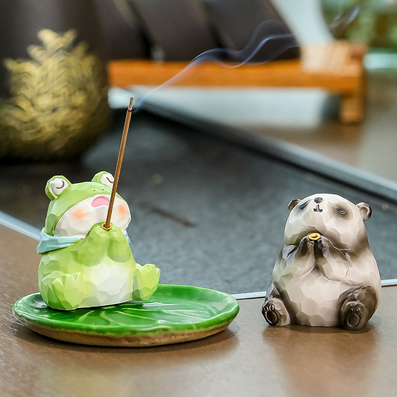 Little Red Riding Book Hot Pray for Good Luck Ornaments Frog Panda Plug-in Holder Home Living Room Sandalwood Plug-in Incense Little Red Riding Book Hot Pray for Good Luck Ornaments Frog Panda Plug-in Holder Home Living Room Sandalwood Plug-in Incense