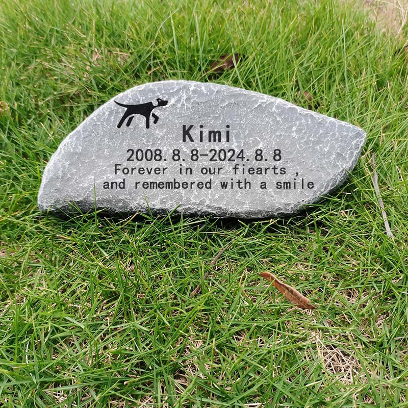 叶子石头猫狗动物纪念追悼墓碑树脂工艺品花园庭院装饰摆件阳台园