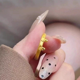 生肖龙wink小奶龙戒指女开口可调节食指戒小众设计可爱本命年指环